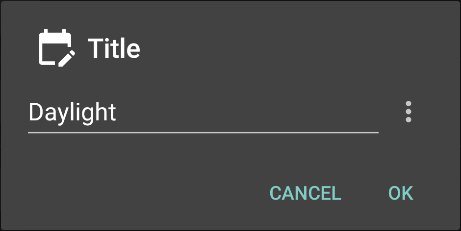 Calendar Title