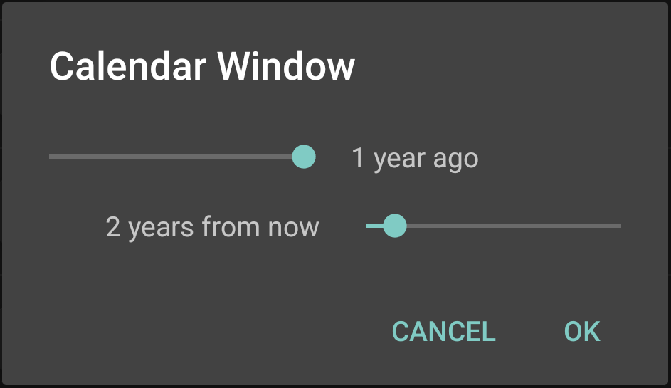 Calendar Window