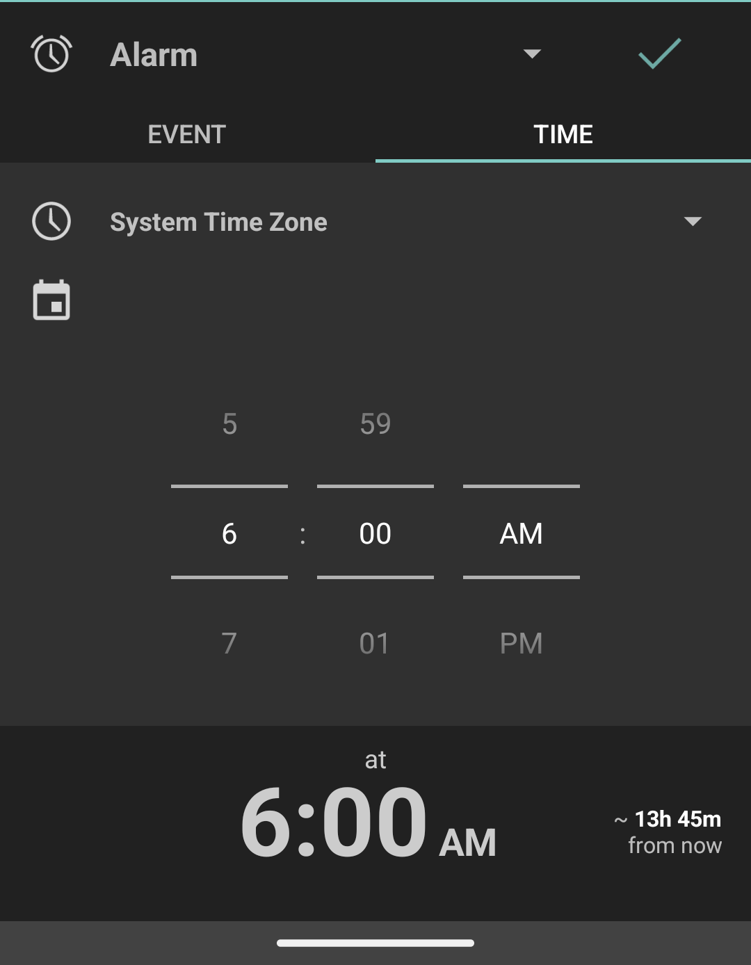 Schedule Alarm by Time