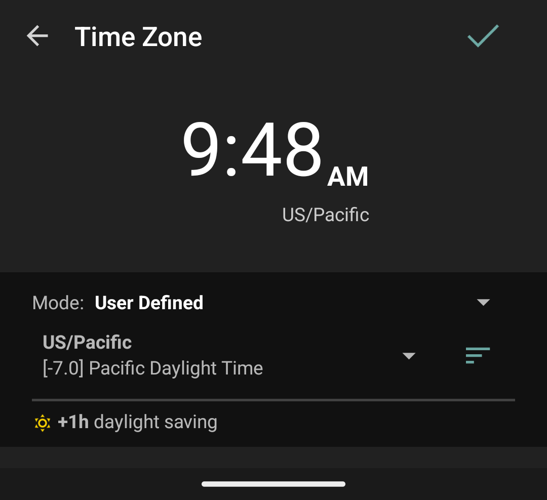 Time Zone Dialog (user-defined)