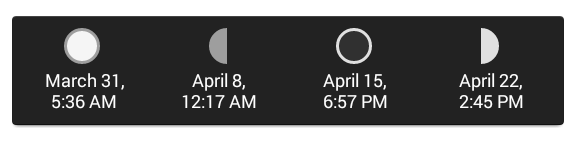 Moon Widget (3x1)