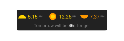 Sun Widget (3x1)